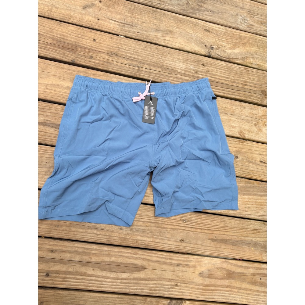 Silkworld Mens Blue Swim Trunks Pink Drawstring Quick Dry Board Shorts XXL NWT